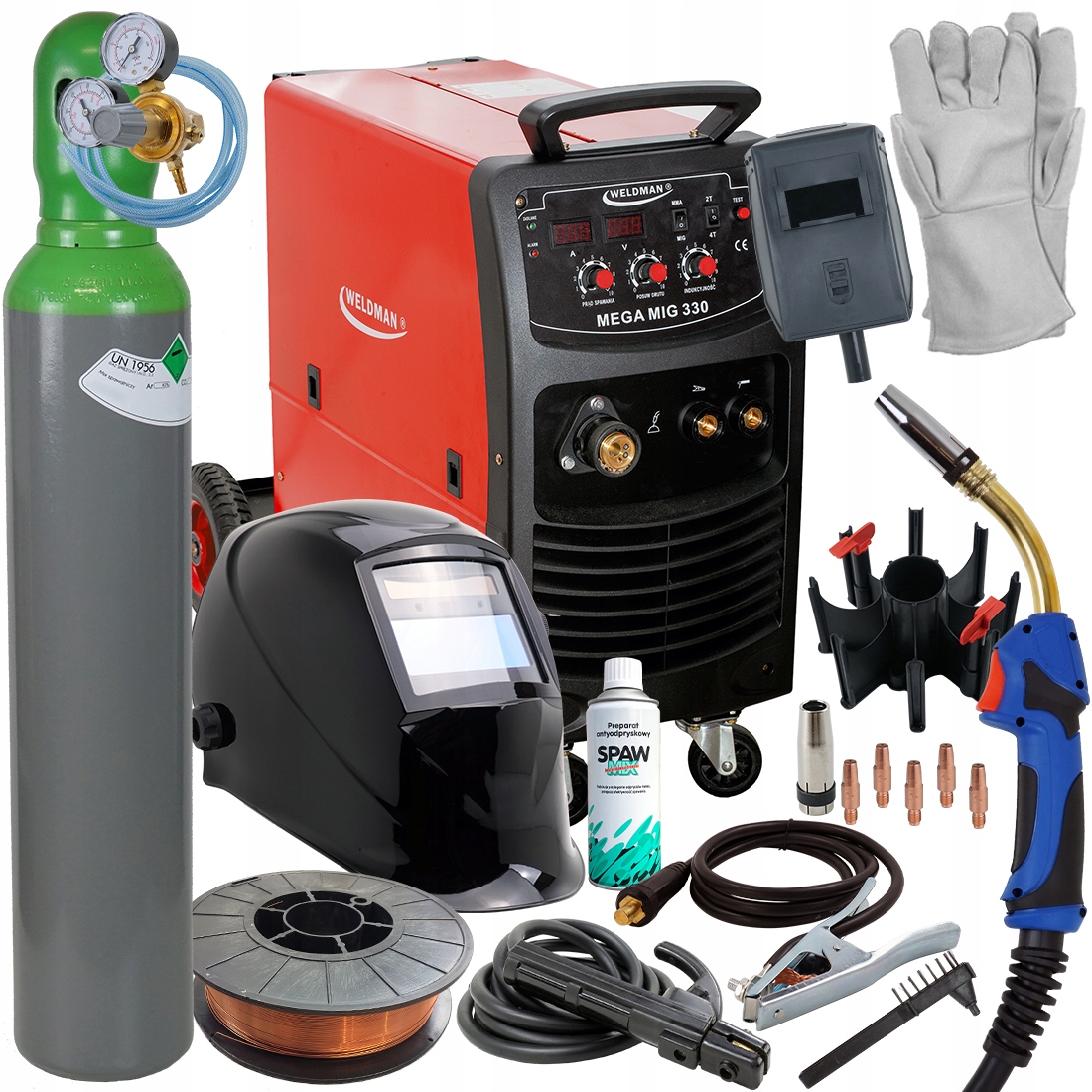 Spawarka MIGOMAT Mega MIG 330 MMA MAG IGBT ZESTAW