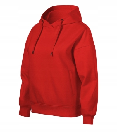 Mikina s kapucí hoodie terry bavlna Moon 421 červená M