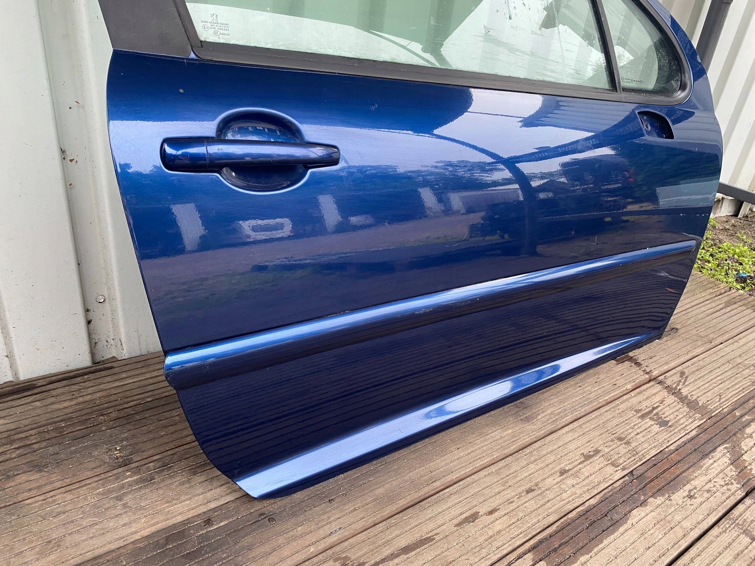 PEUGEOT 207 3D HB complete door right front front KPL blue