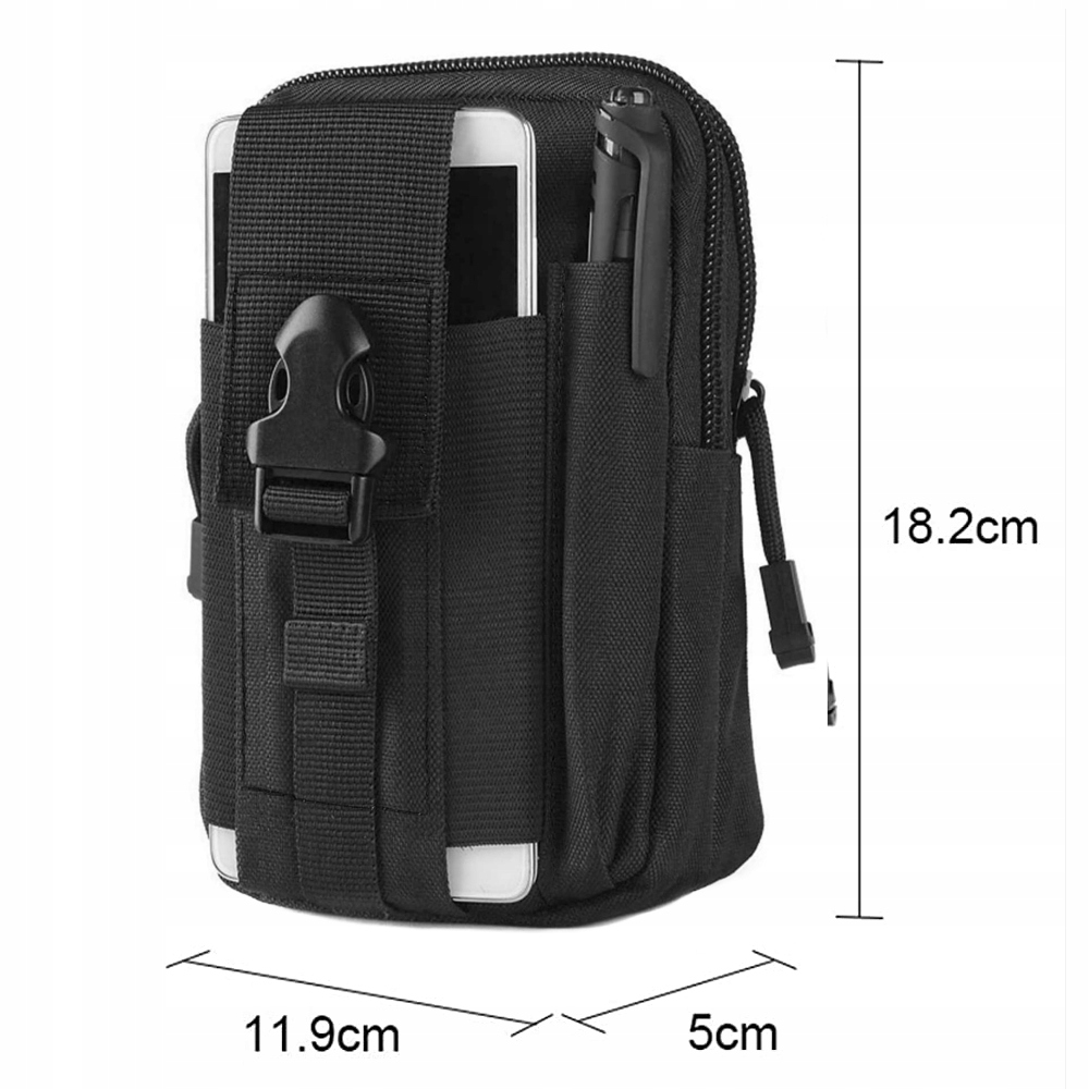 SASZETKA NERKA WOJSKOWA TAKTYCZNA CZARNA MOLLE Płeć produkt uniseks