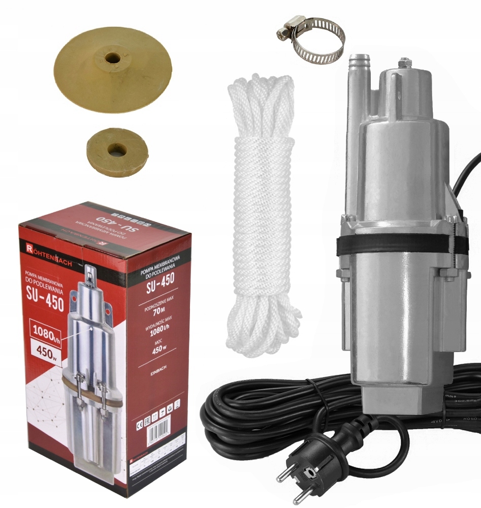 Pompa Głębinowa Membranowa Górnossąca Do Wody Studni Zanurzeniowa Ruska 450