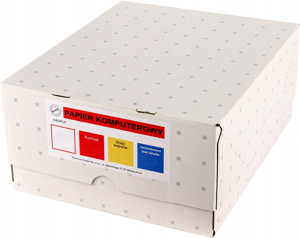 Papier komputerowy składanka DRESCHER 240x12 1+2 Producent Drescher