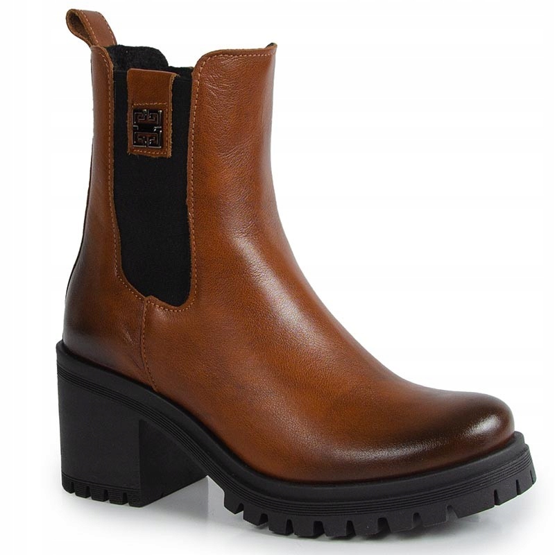 Lemar 60494 Bronz Whisky Kotníkové Boty Na Podpatku 37