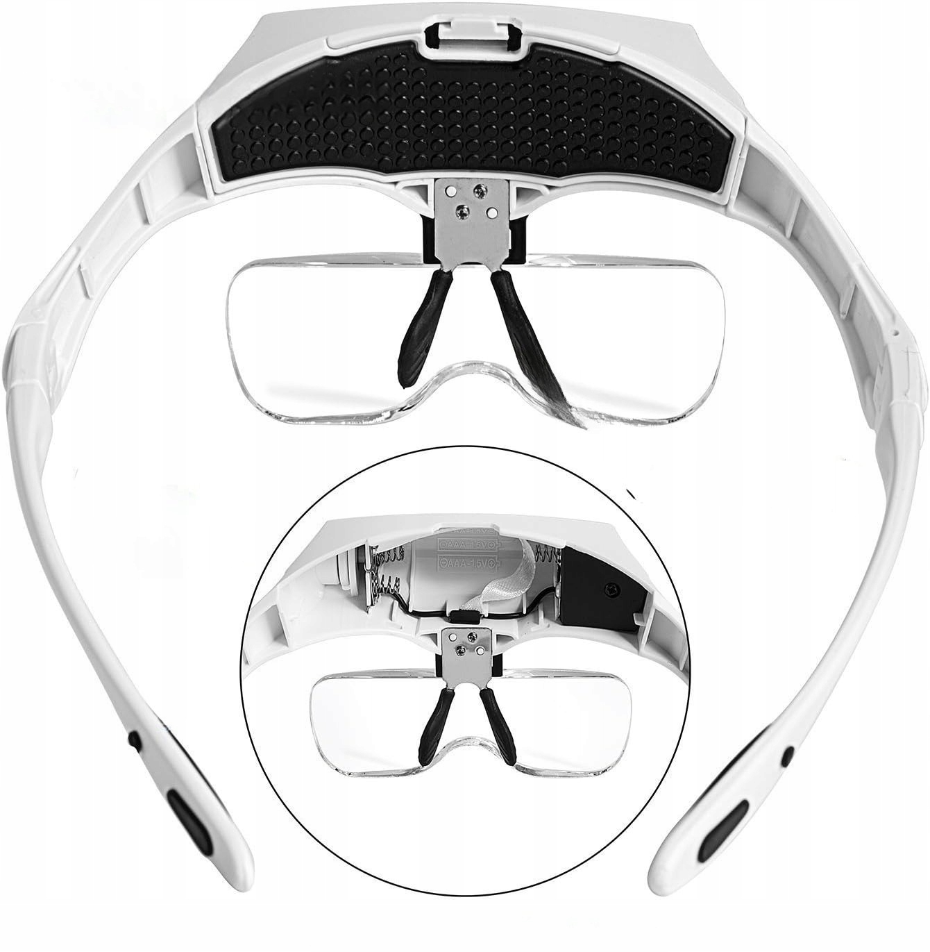 Lupa na głowę z okularami 2LED 1-3,5X Nagłowna 5 Okulary Precyzyjne