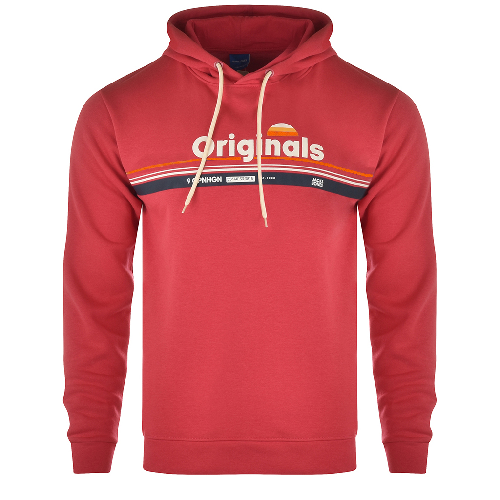 Mikina Meska Jack&jones Logo 12163769 Červená