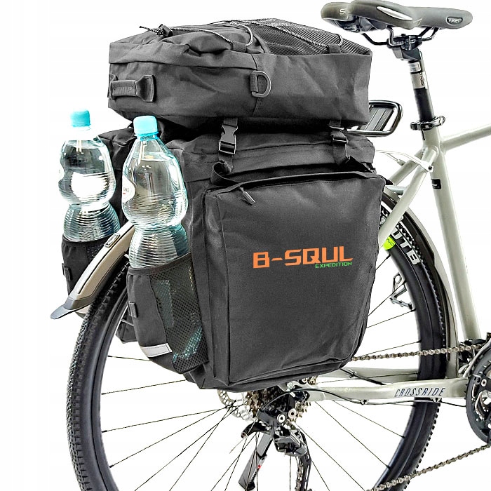 Cyklistická brašna 3-komorová 60L taška nosič velký zadní batoh