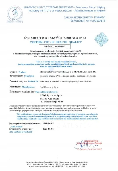 Białe Kalosze Piankowe Grenlander ocieplane 45 Oryginalne opakowanie producenta folia