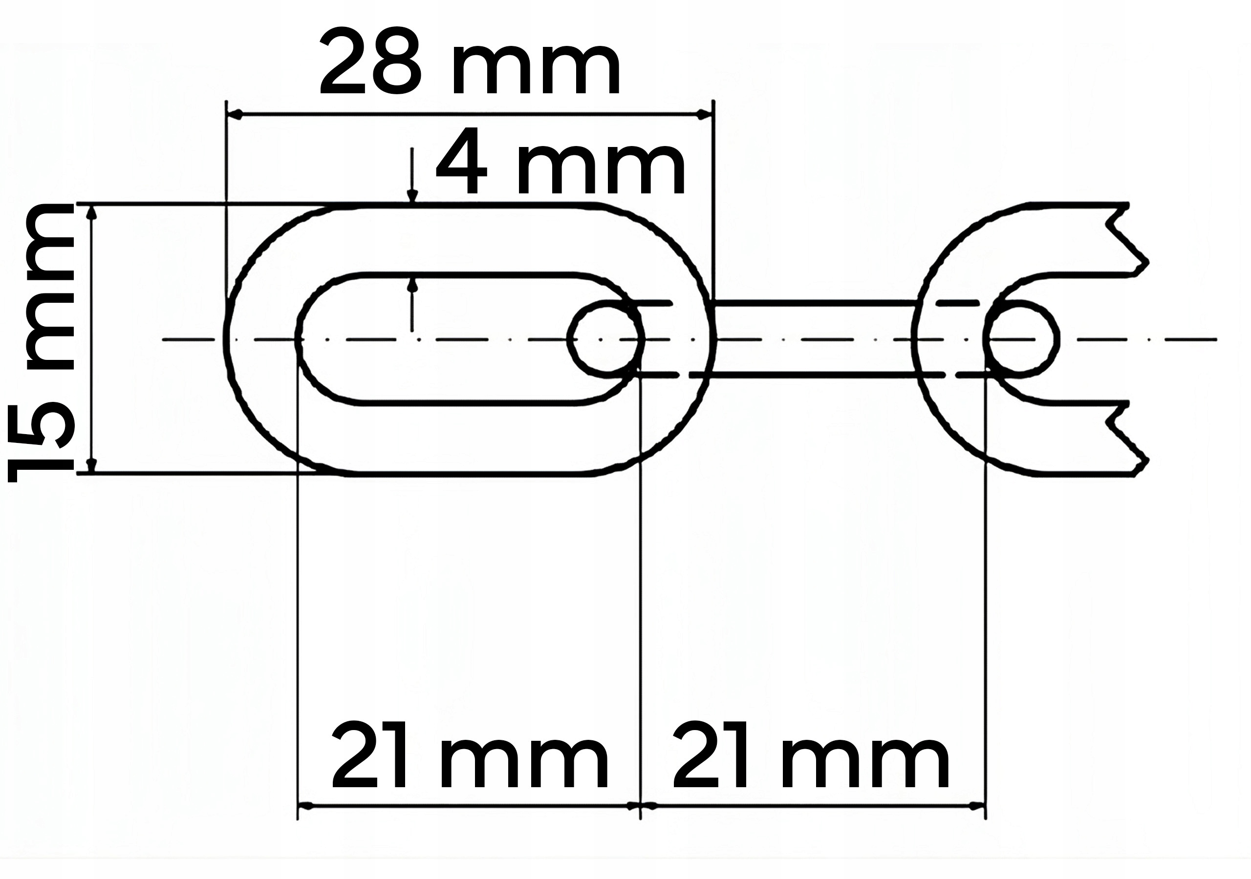 Łańcuch NA METRY gospodarczy METALOWY OCYNK D1 krótkie ogniwo 4mm 1MB EAN (GTIN) 5904533325546
