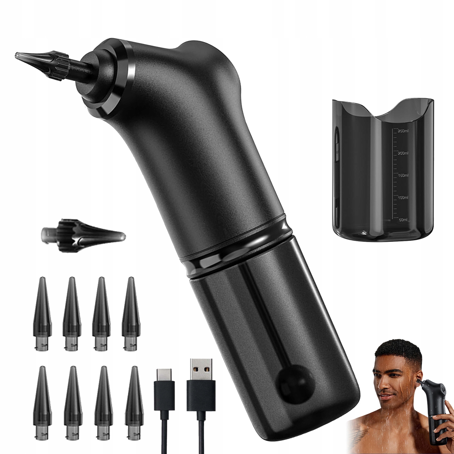 Endoskop Otoskop Do Czyszczenia 4 Poziomy Mocy 2 Typy Końcówek Bezpieczny