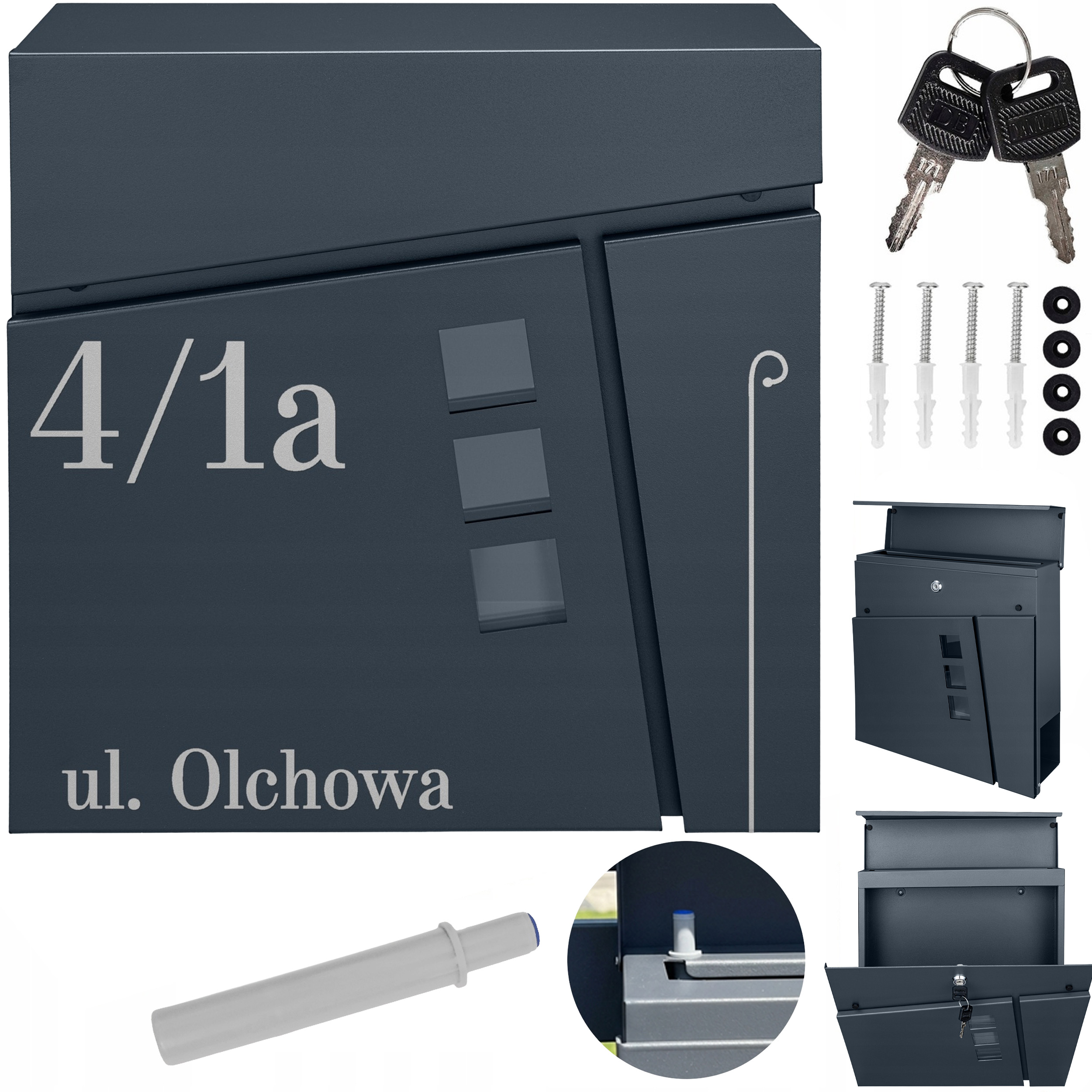 Poštovní Schránka Na Dopisy Adresní Číslo Domu Držák Tiché Zavírání S Adresou