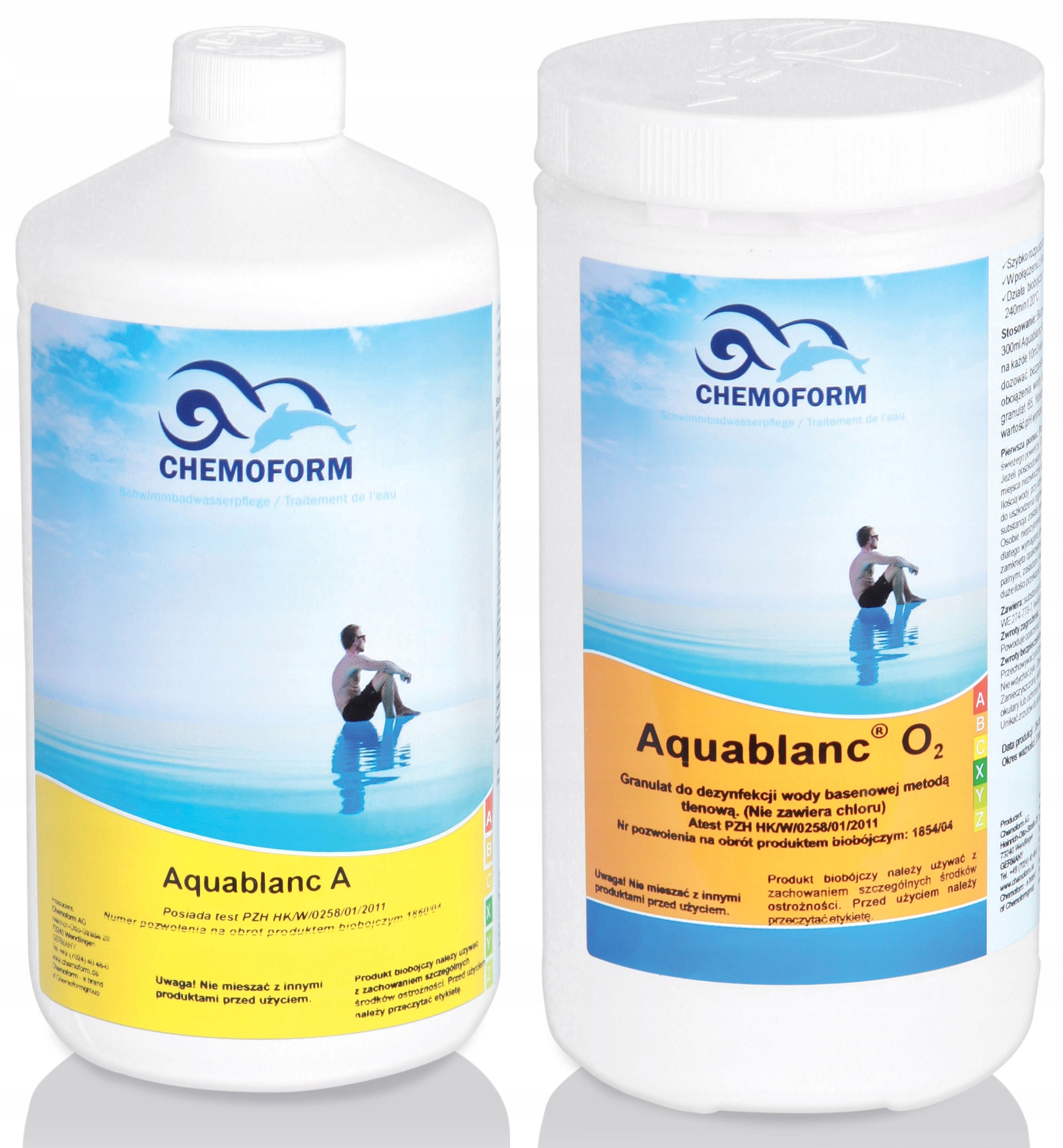 Aktywny Tlen Aquablanc A+O2 2x1kg Chemia Basen Jacuzzi Bez Chlor Chemoform