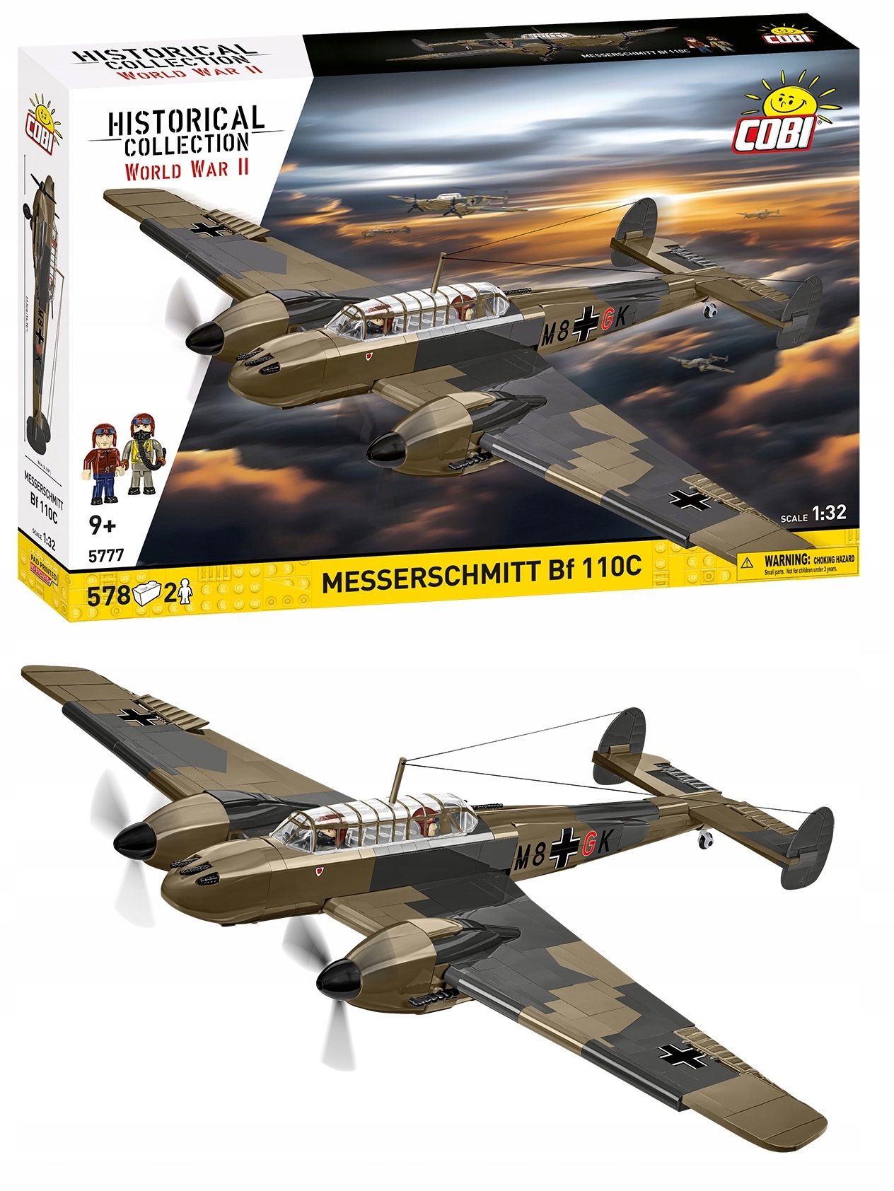 Klocki Cobi 5777 Myśliwiec Samolot Messerschmitt Bf 110C H 578 el.