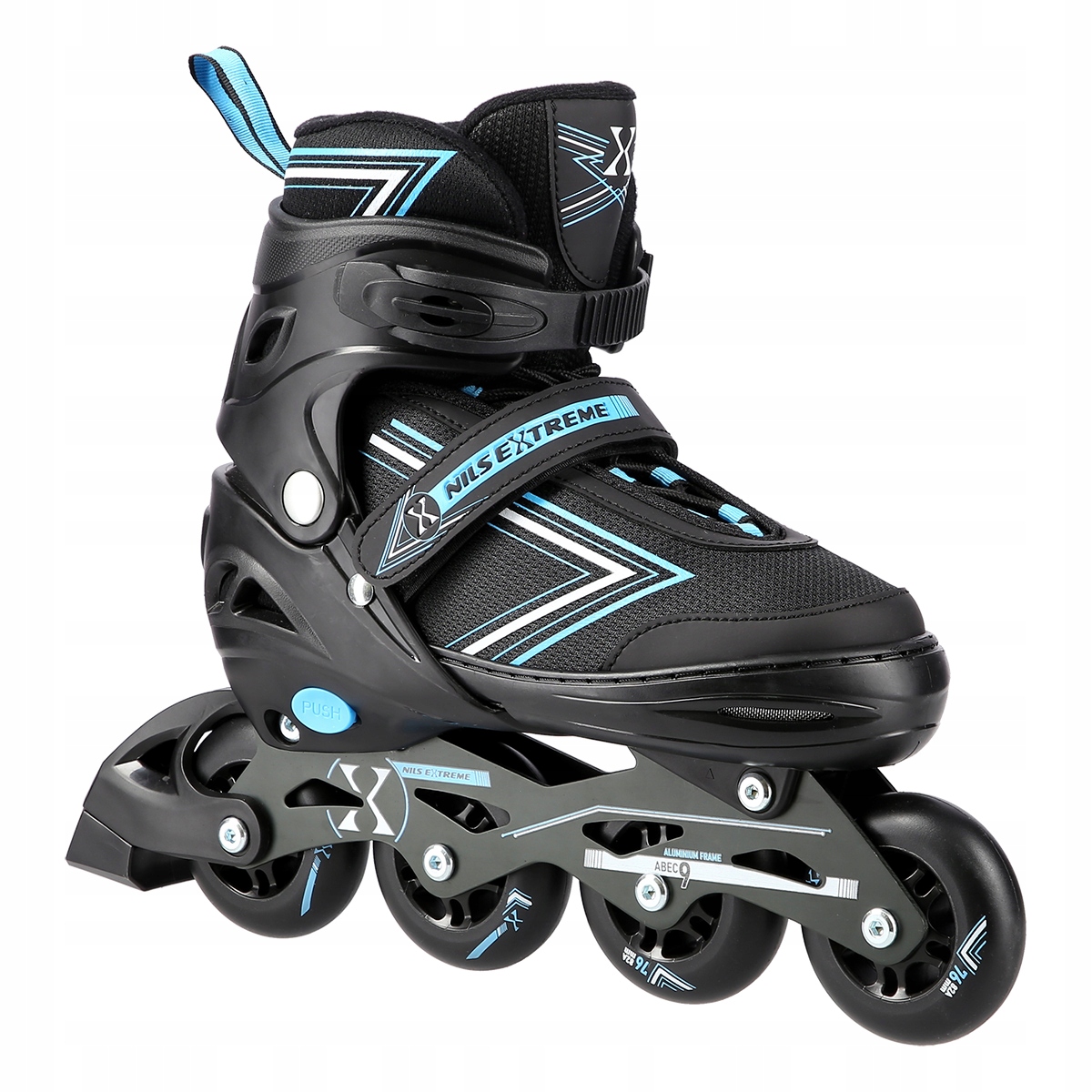 2X NILS ŁYŻWOROLKI 2W1 BLACK/BLUE L(39-42) NH11912 ROLKI ŁYŻWY REGULOWANE