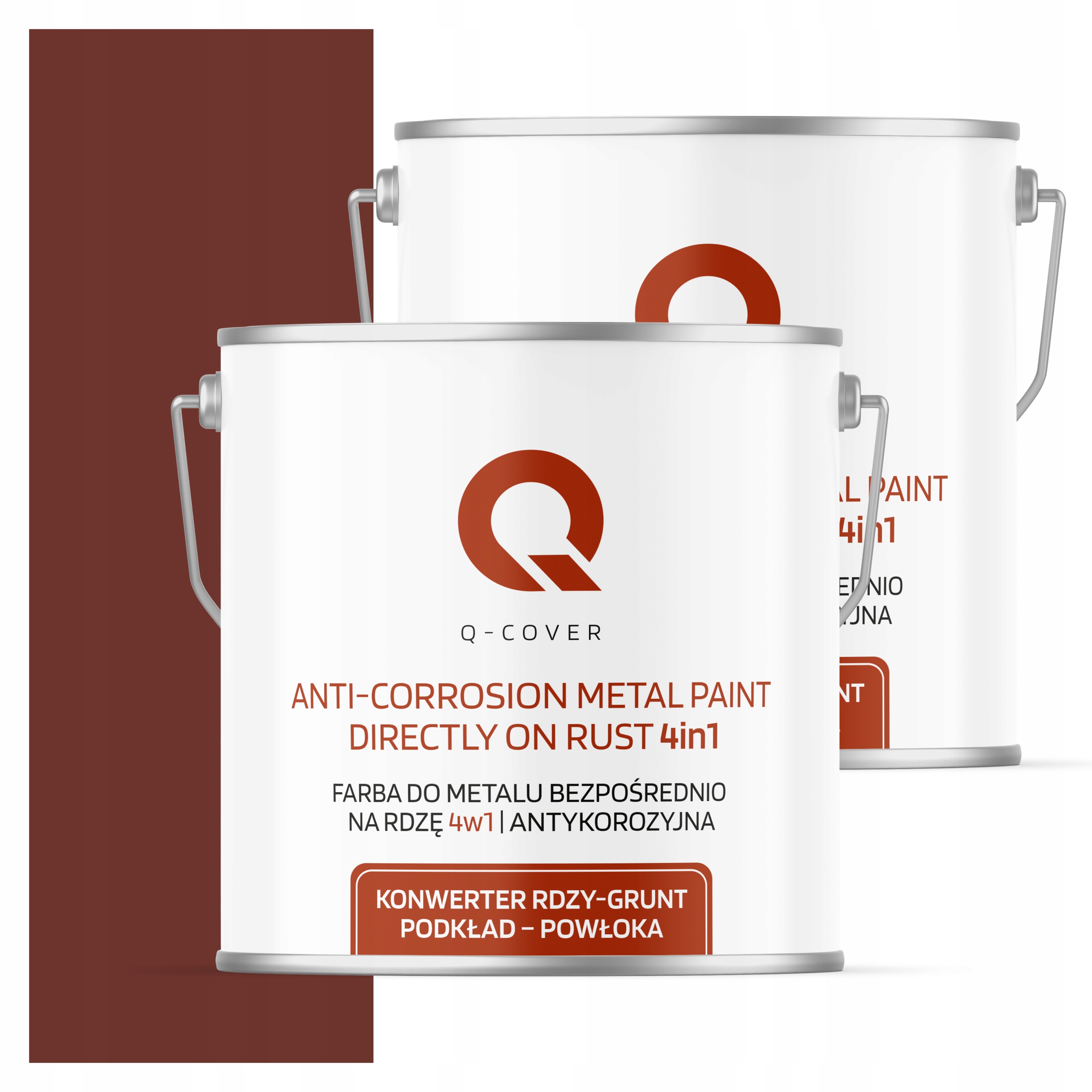 Farba Priamo Na Hrdzu Kov Aluminium Oceľ 5L 4v1 Višňový Mat