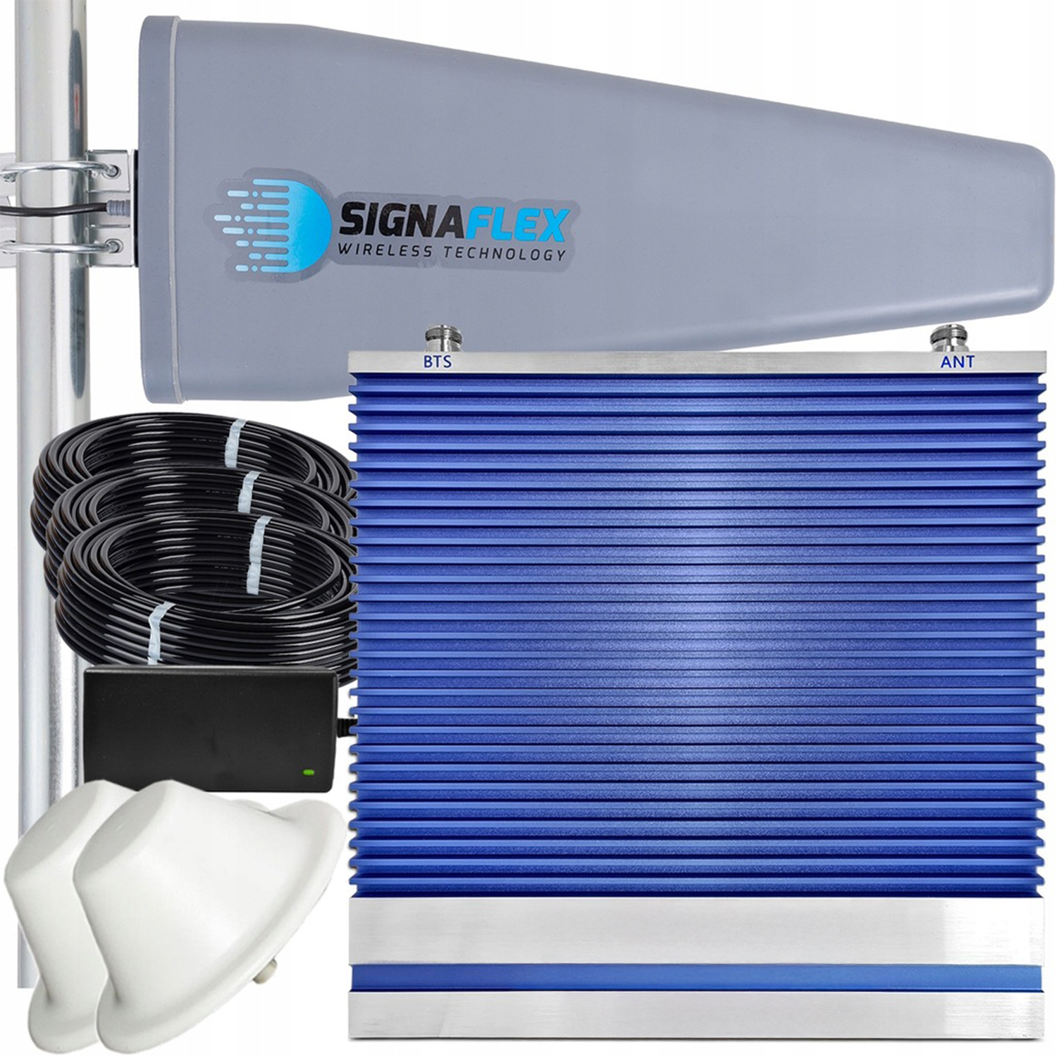 Zosilňovač Signálu Telefonu Internetu Egsm 3G 4G Lte 5000 m2 3 Antény 10 m