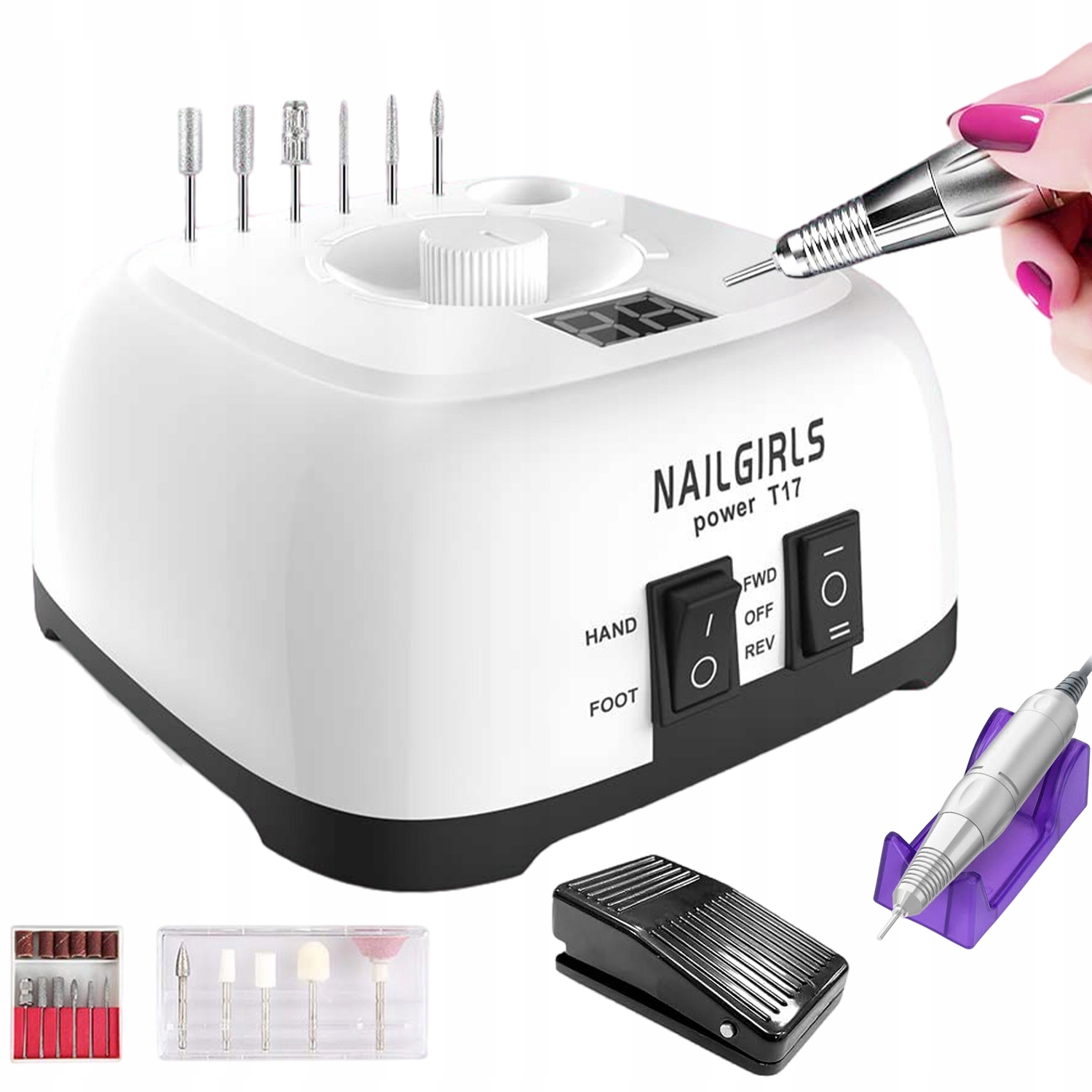 Bruska Na Nehty 11V1 Pro Manikúru A Pedikúru, Profesionální, Výkonná, 220 V