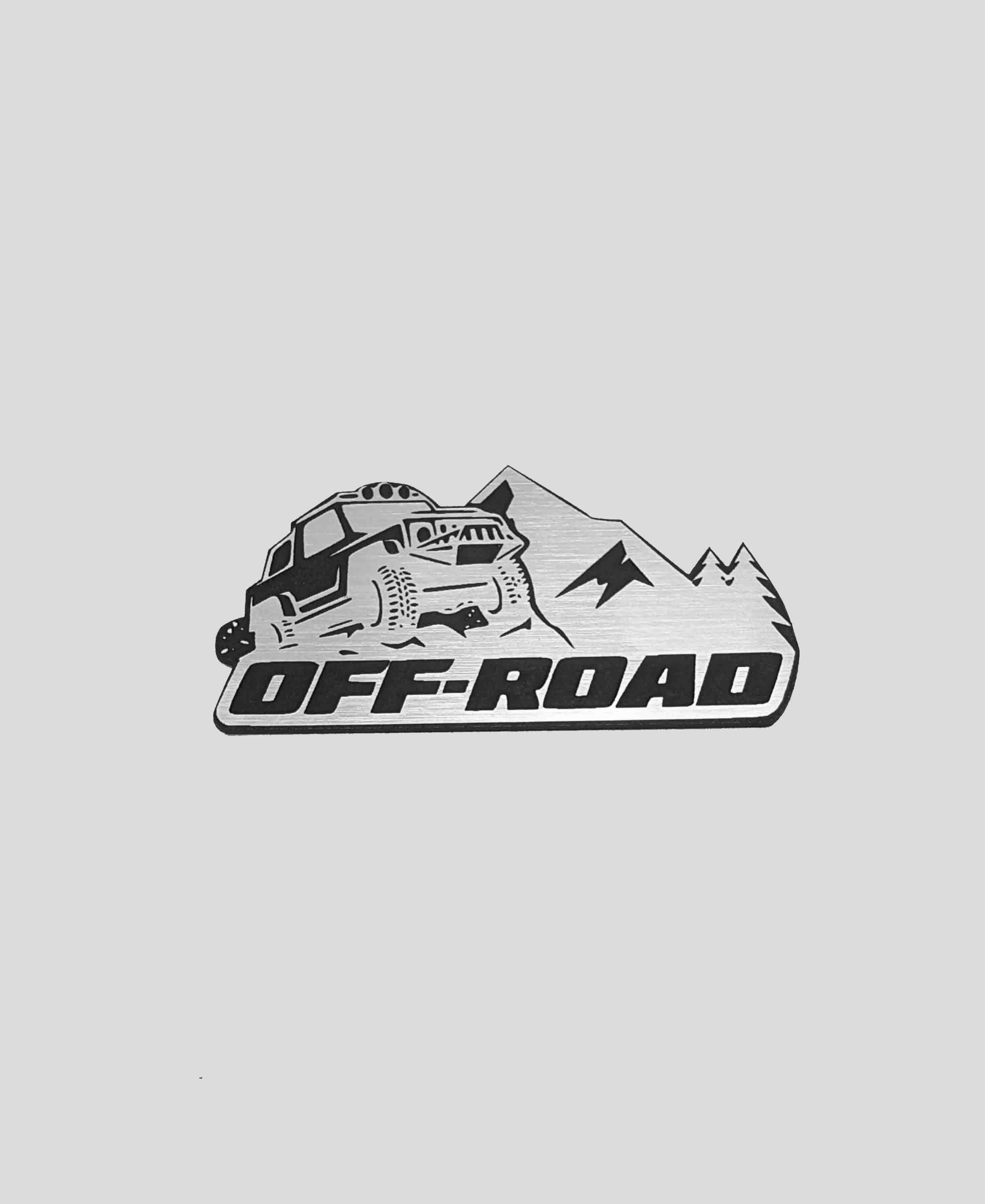 

Off Road naklejka emblemat 120 x 60 mm * Srebrna