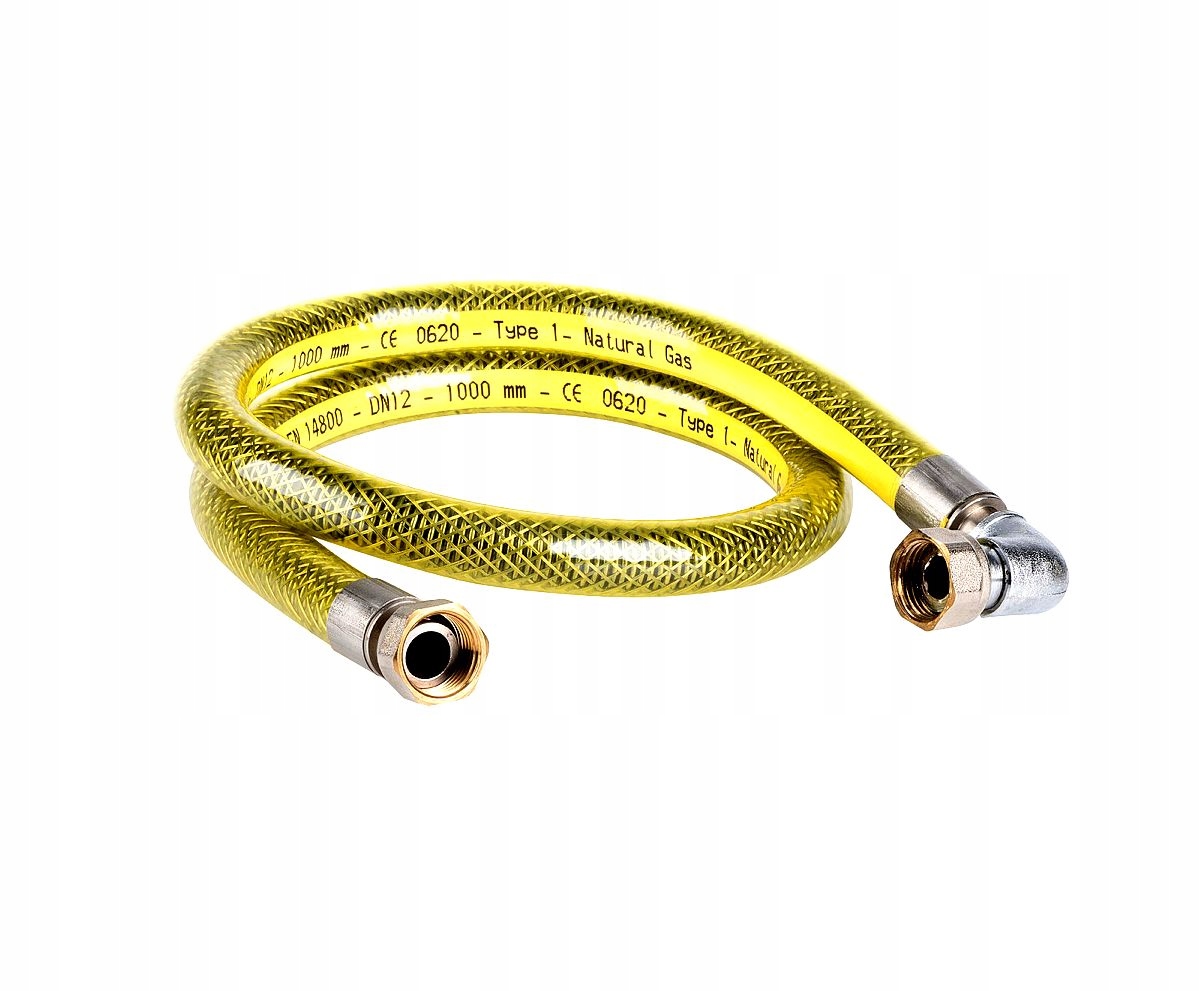 plynová hadice 1/2" Ww x 2000 mm s kolenem, bez za