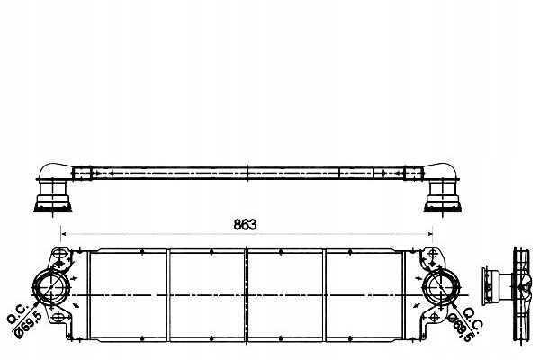 Mezichladič Nrf Vw T5 1.9-2.5TDI 03- Nrf