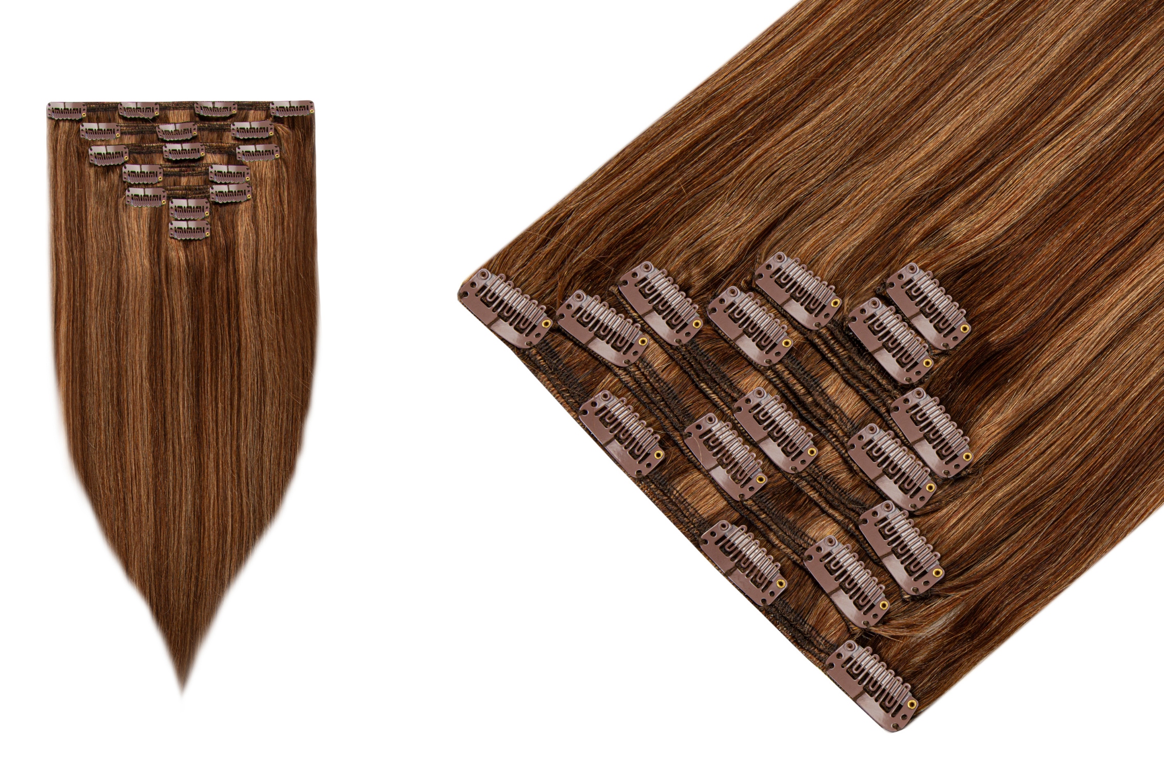 Clip In Příčesek Do Vlasů Přírodní Připínáčky Klipsy 50 cm 7 pásků 140 g BestHair