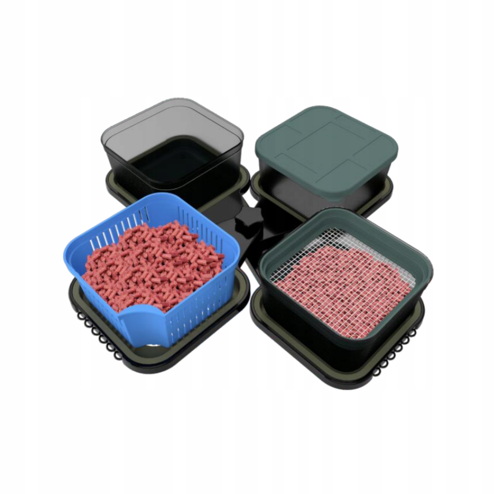 Zestaw Karuzela składana Method feeder 2x pudełko 2x sitko 11 elementów