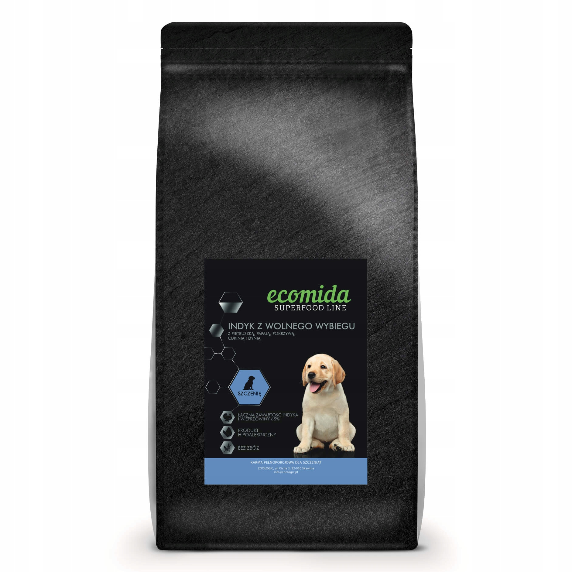 Levně Ecomida Superfood 65 % Krůta & Vepřové maso, Štěně 12 kg krmivo Bez obilovin