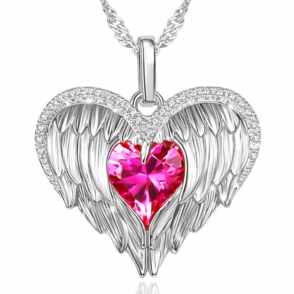 Srebrny naszyjnik łańcuszek damski zawieszka serce na walentynki