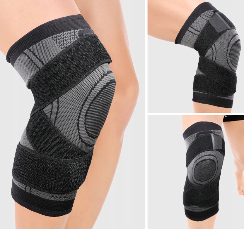 STABILIZATOR OPASKA NA KOLANO ORTEZA ELASTYCZNA WSPARCIE RZEPKI ROZ. S Szerokość produktu 14.5 cm