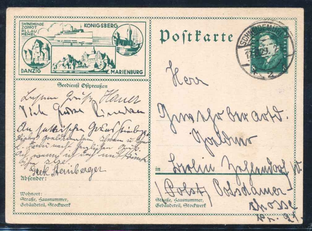 1929 DR, WIELKOPOLSKA, kartka SCHNEIDEMUHL 2/PIŁA DWORZEC.