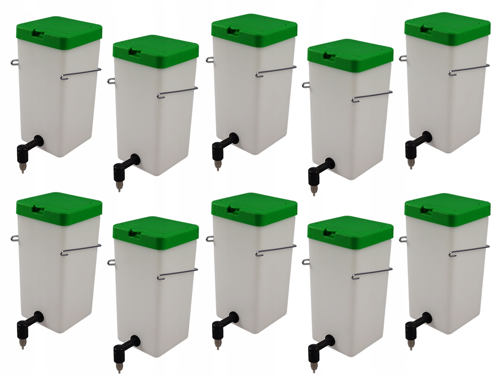 Levně Kapkové krmítko s zásobníkem a držákem 1L pro Králíky, napáječka 10 kusů