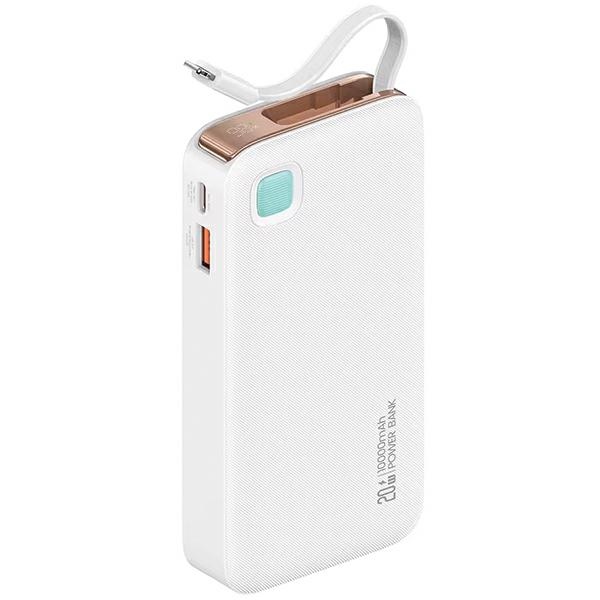 Usams Powerbanka s navíjecím kabelem Retractable Lightning 10000 mAh Pd 20W F