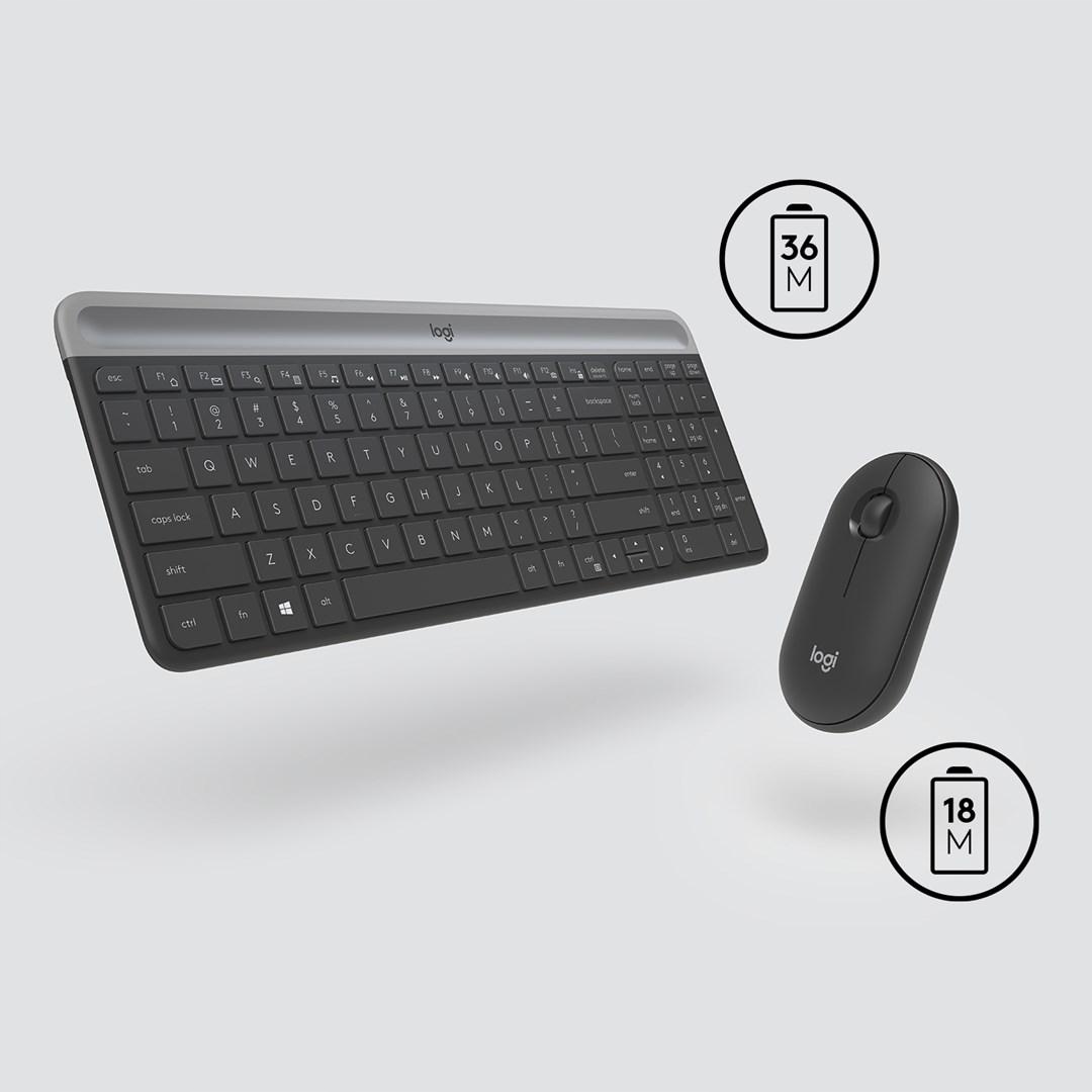 Wireless Keyboard and Mouse Combo MK470 Graphite