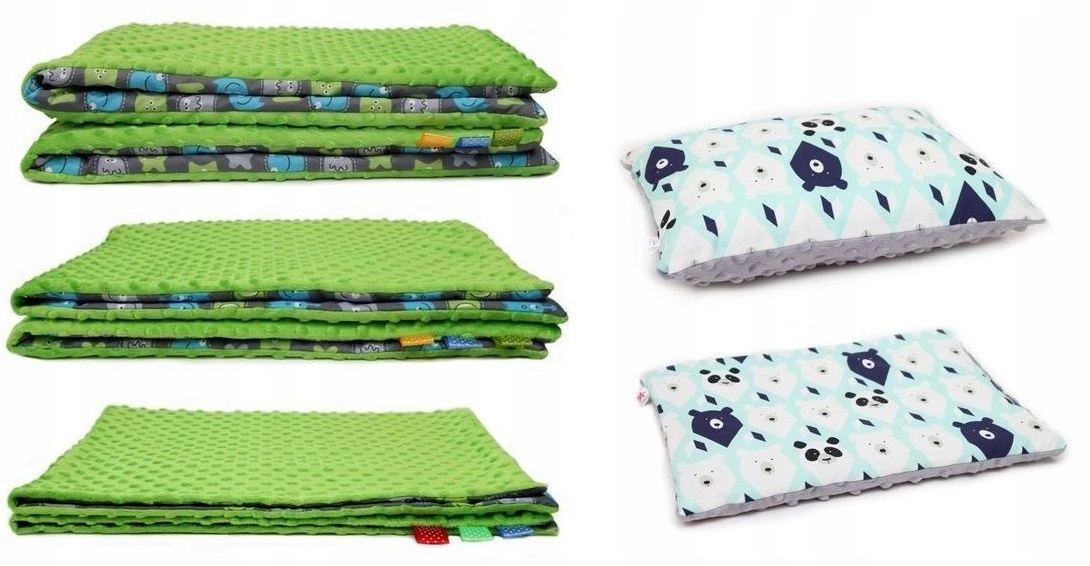 ZESTAW MINKY 2W1 KOCYK PODUSZKA DO WÓZKA NOSIDEŁKA KOŁYSKI GONDOLI Cechy dodatkowe dwustronna możliwość prania w pralce pranie ręczne