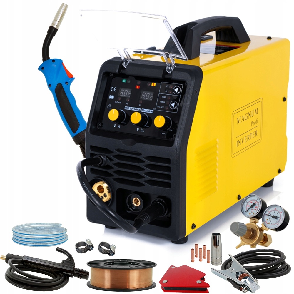 Spawarka Magnum Mig Mag 204 Mma 230V migomat 200A Tig Lift 2T 4T Igbt