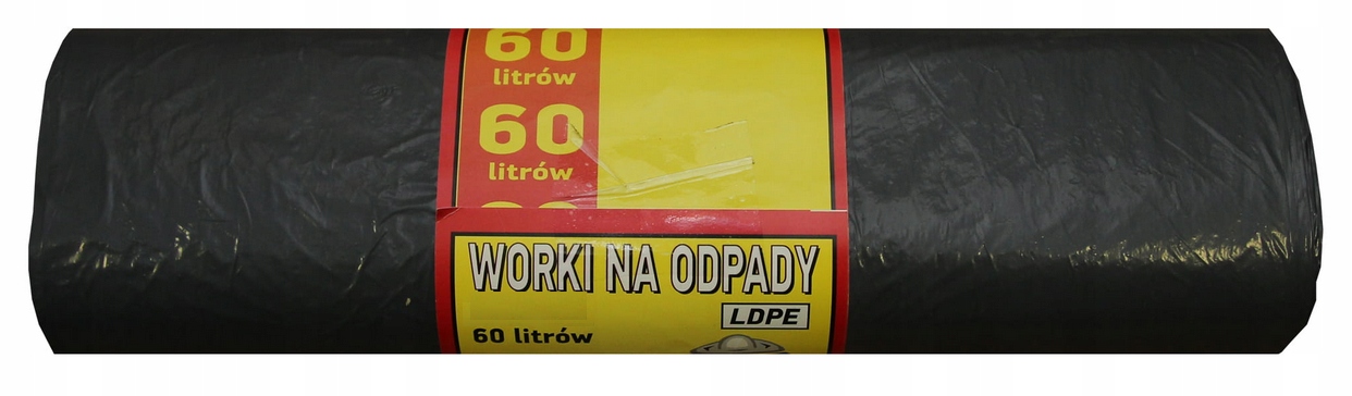 

Worki na odpady śmieci 60l 20 szt. czarne grube