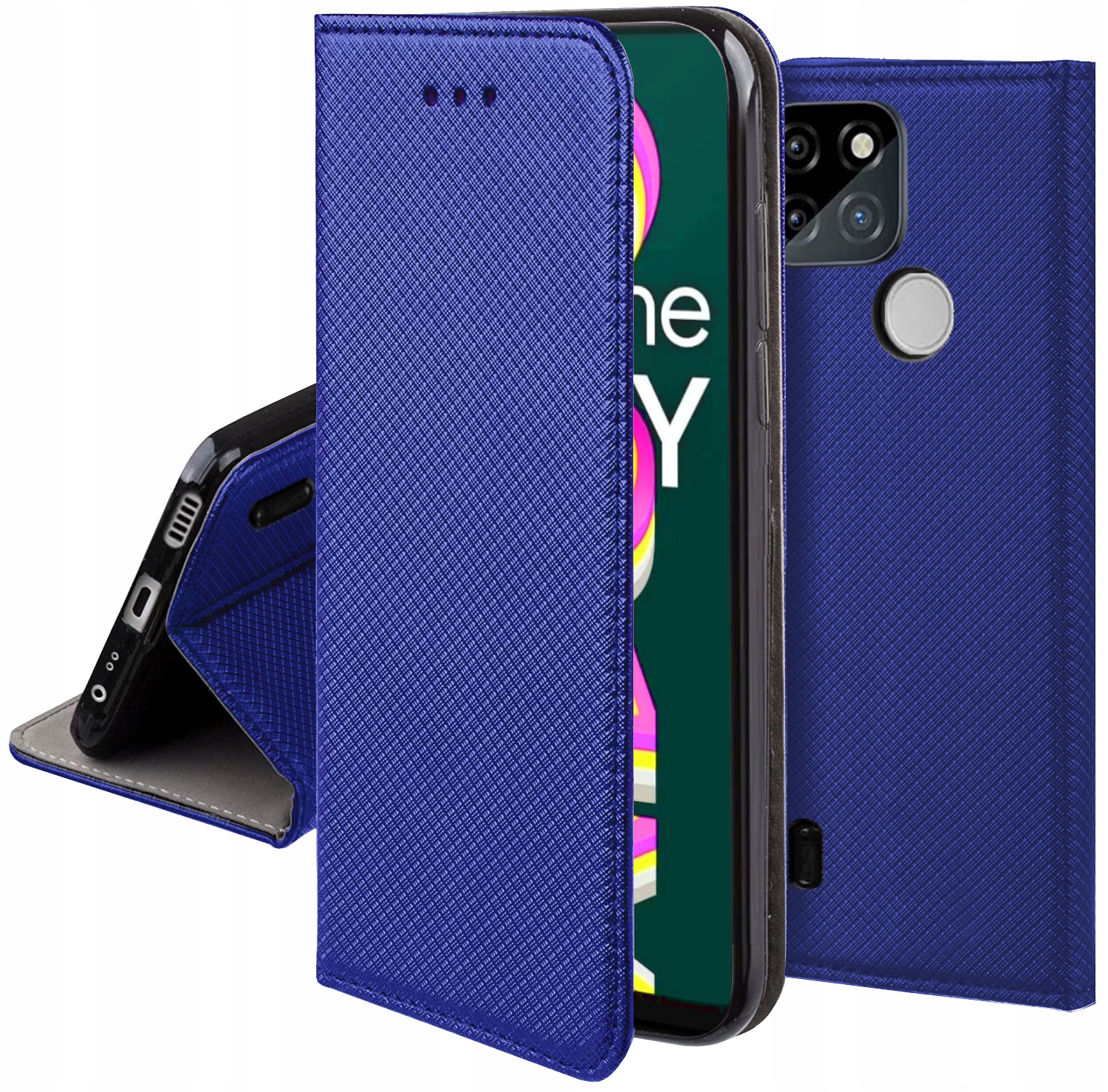 

Etui z Ekoskóry Magnet Szkło do Realme C21Y C25Y