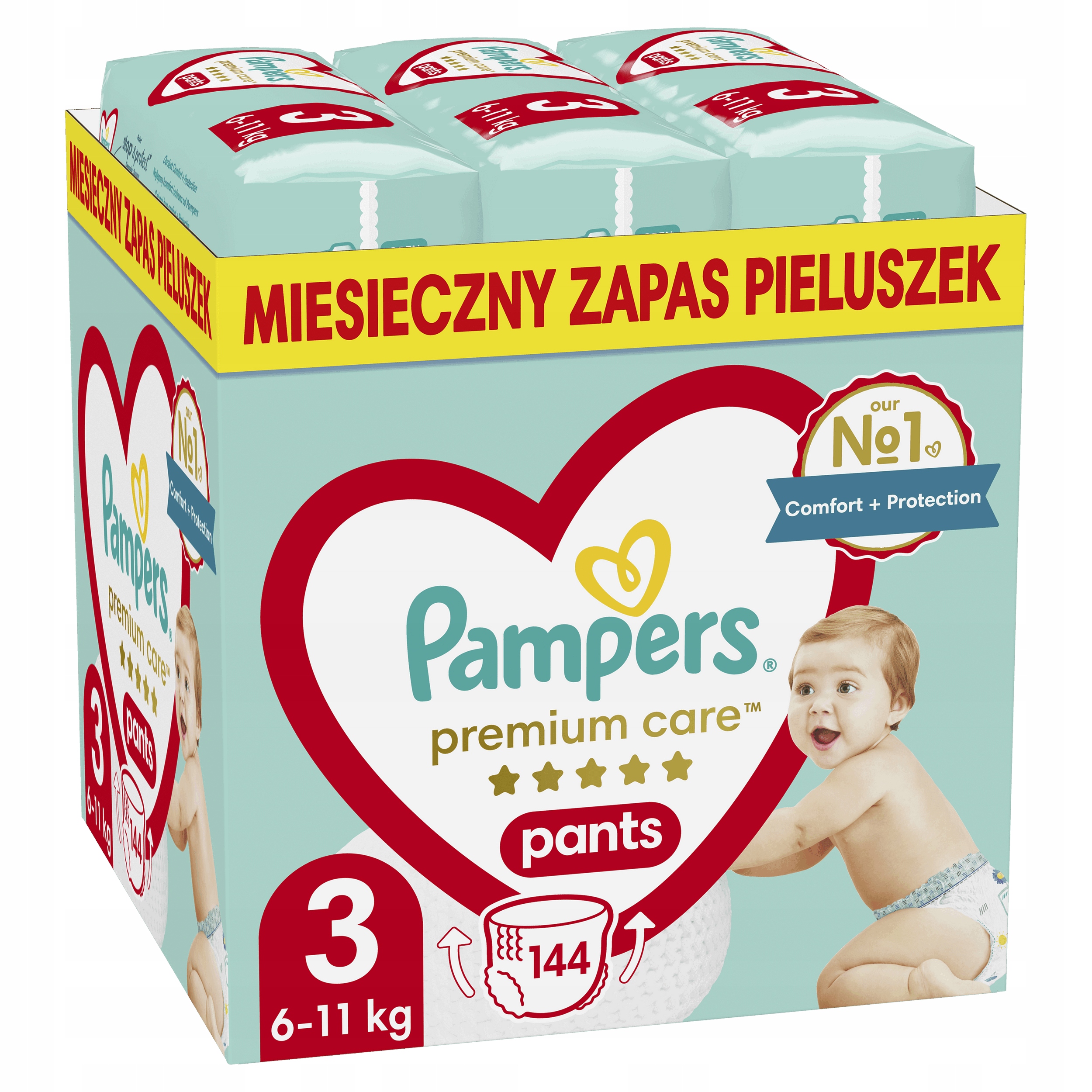 Pampers Premium Care 3 144 szt. 6-11 kg Pieluchomajtki