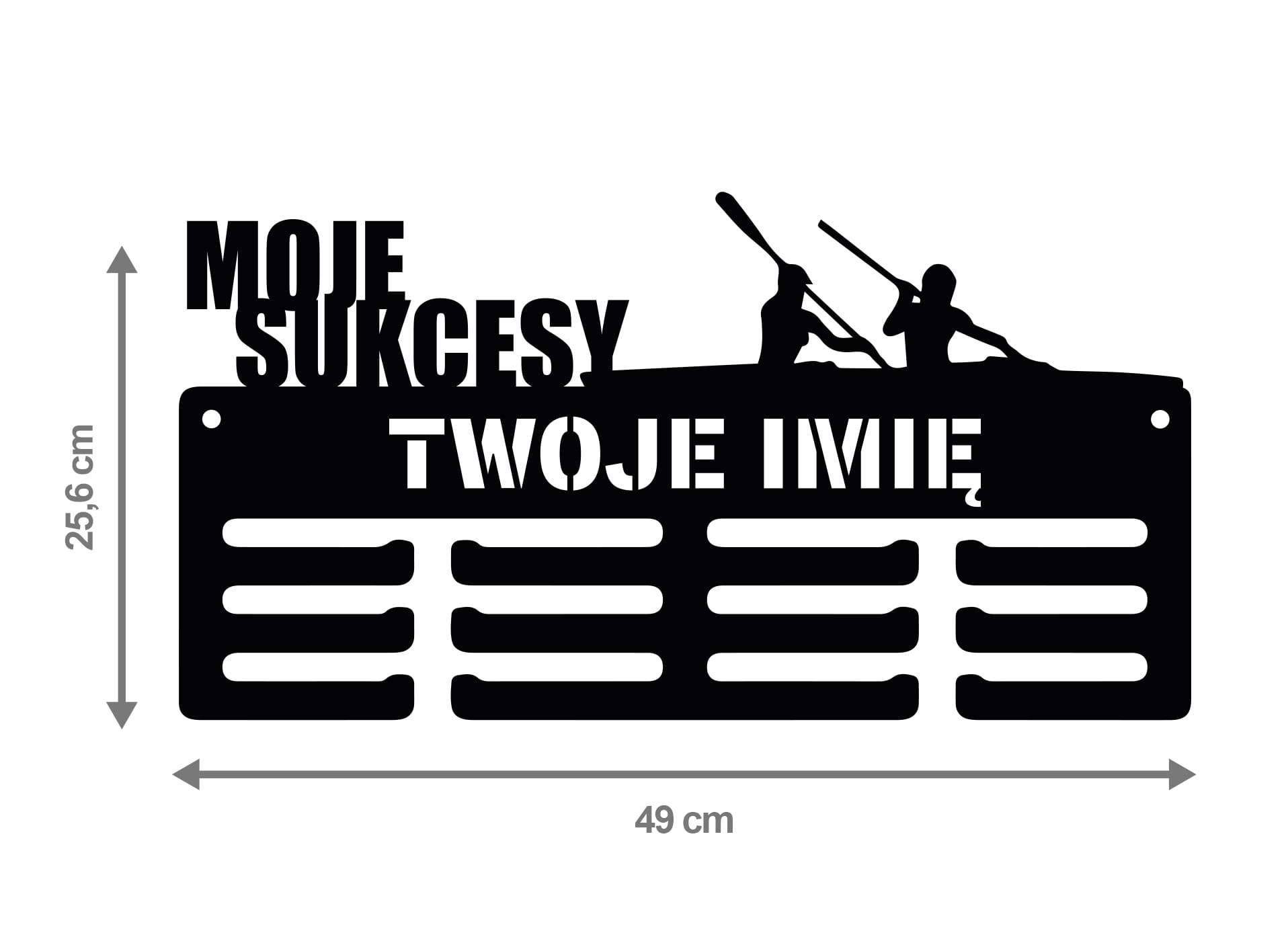 Вішалка для медалей Каякінг 3 з ім'ям 141.1