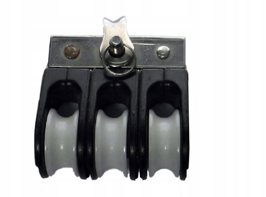 BLOK POTRÓJNY Z UCHEM LINA 4-6 MM