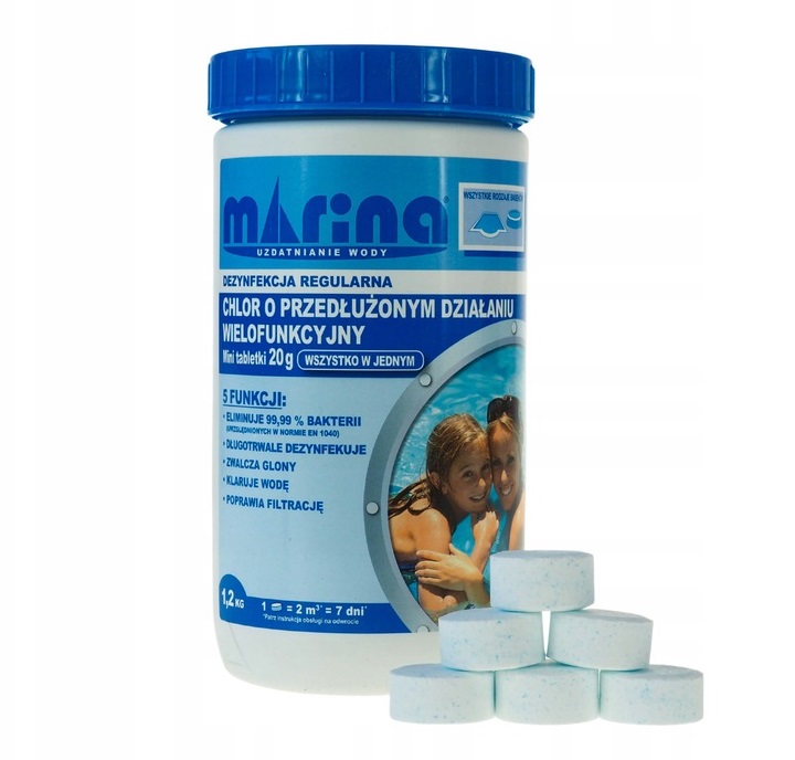 

Chlor Tabletki 20g do Basenu 1,2kg Marina