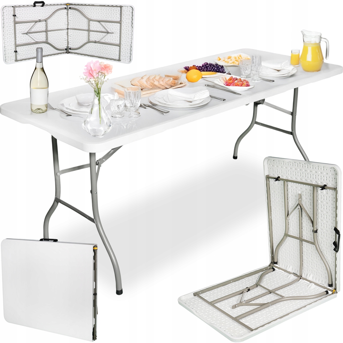 Stół Cateringowy składany w walizkę Turystyczny przenośny rozkładany 180 cm