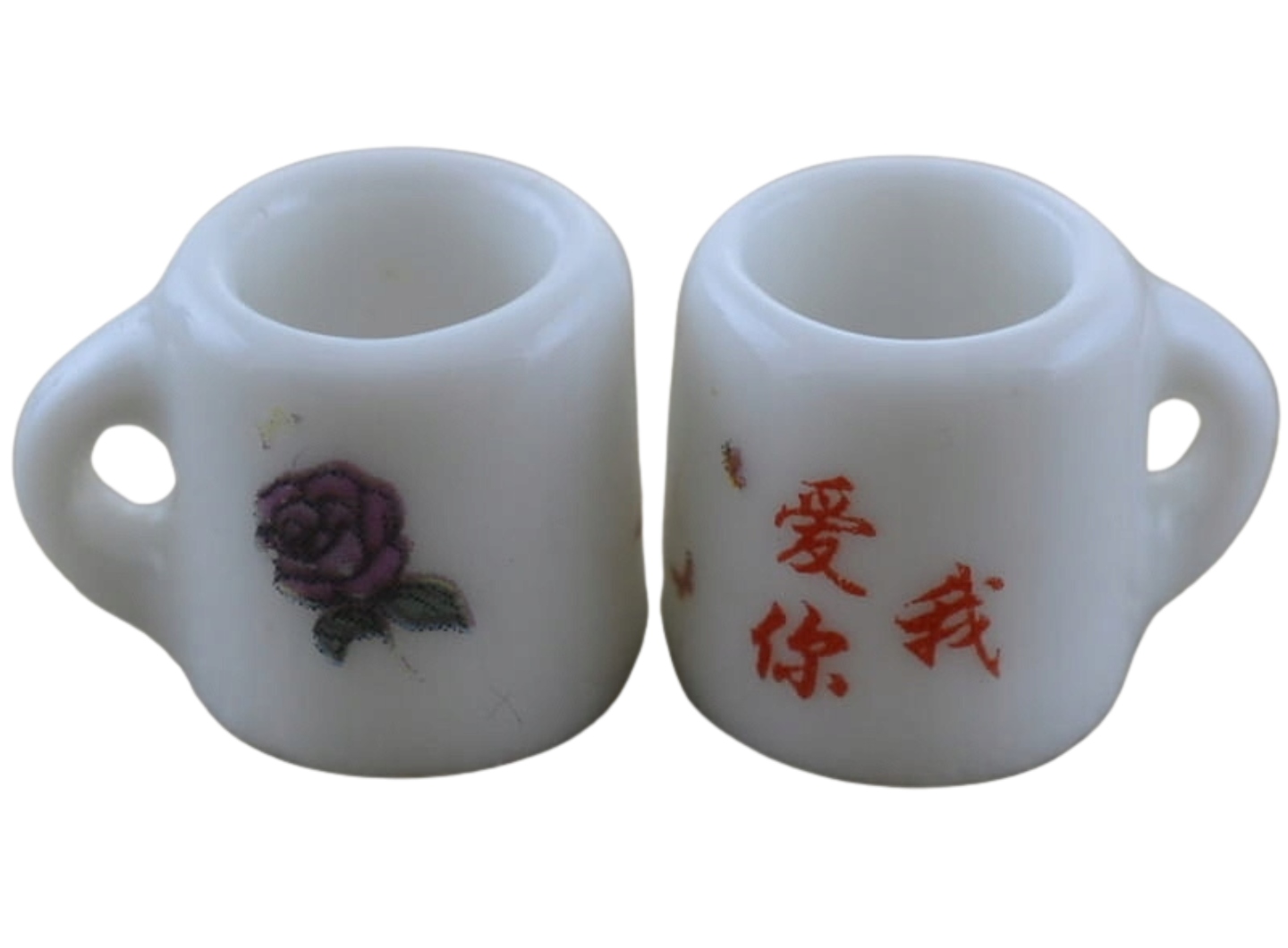 [61485] Kubek ceramiczny kwiatek fioletowy