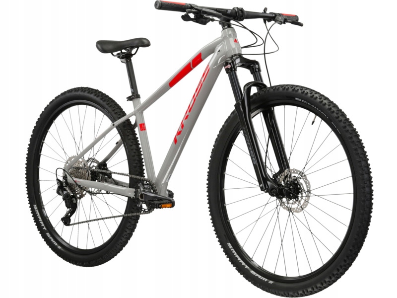 Rower górski Mtb Kross Level 4.0 M17 Guli 29 cali męski Szaro-czerwony