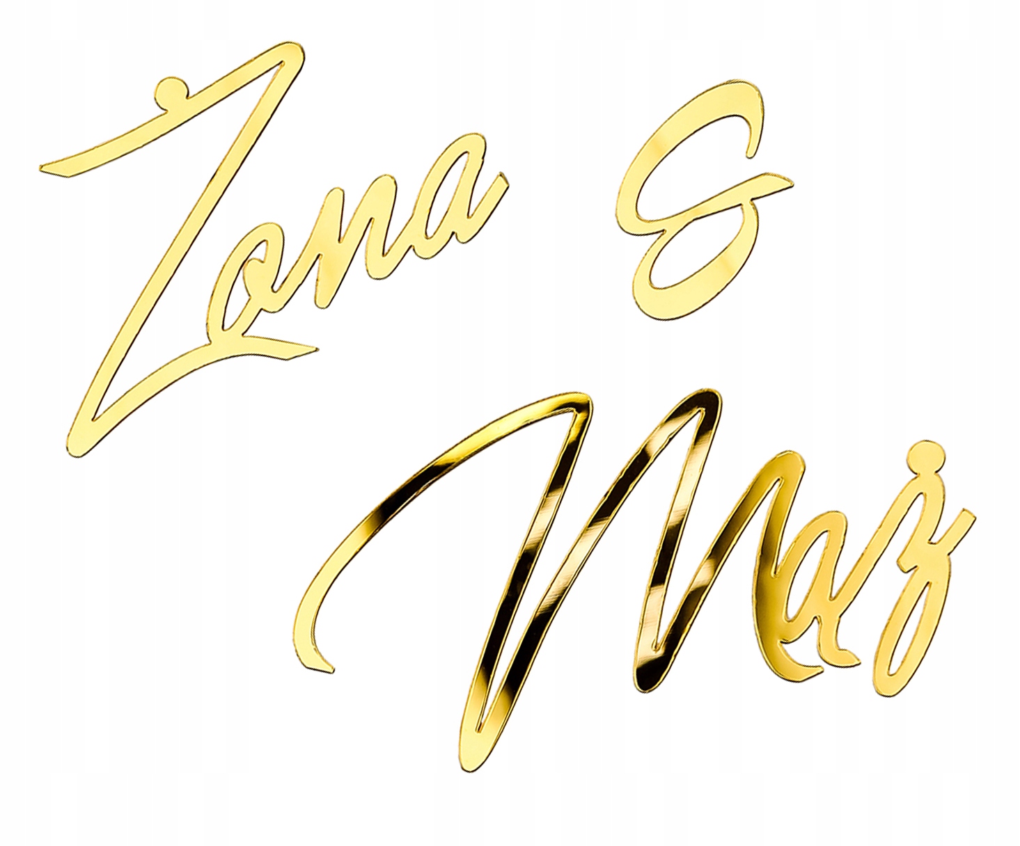 Napisy na ściankę ślub wesele ZŁOTE Żona Mąż NWZ-7