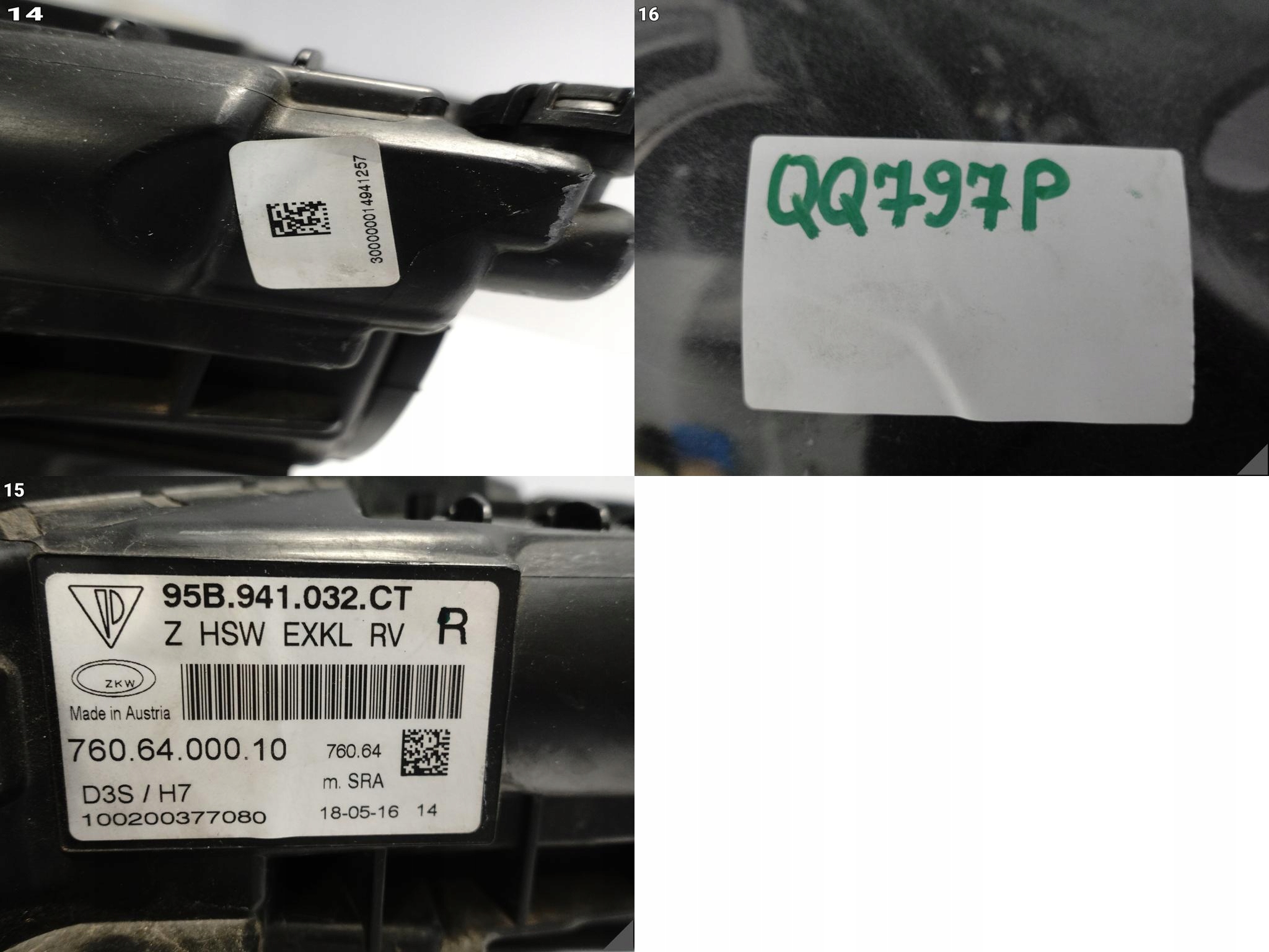 PORSCHE MACAN 95B 13-18 TURBO / GTS light XENON EXKL right front EU black
