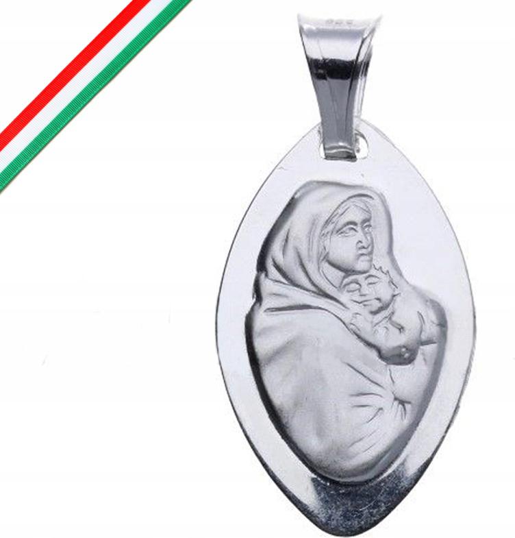 Stříbrný medailon 925 Matka Boží na křest svatého přijímání suvenýr dárek