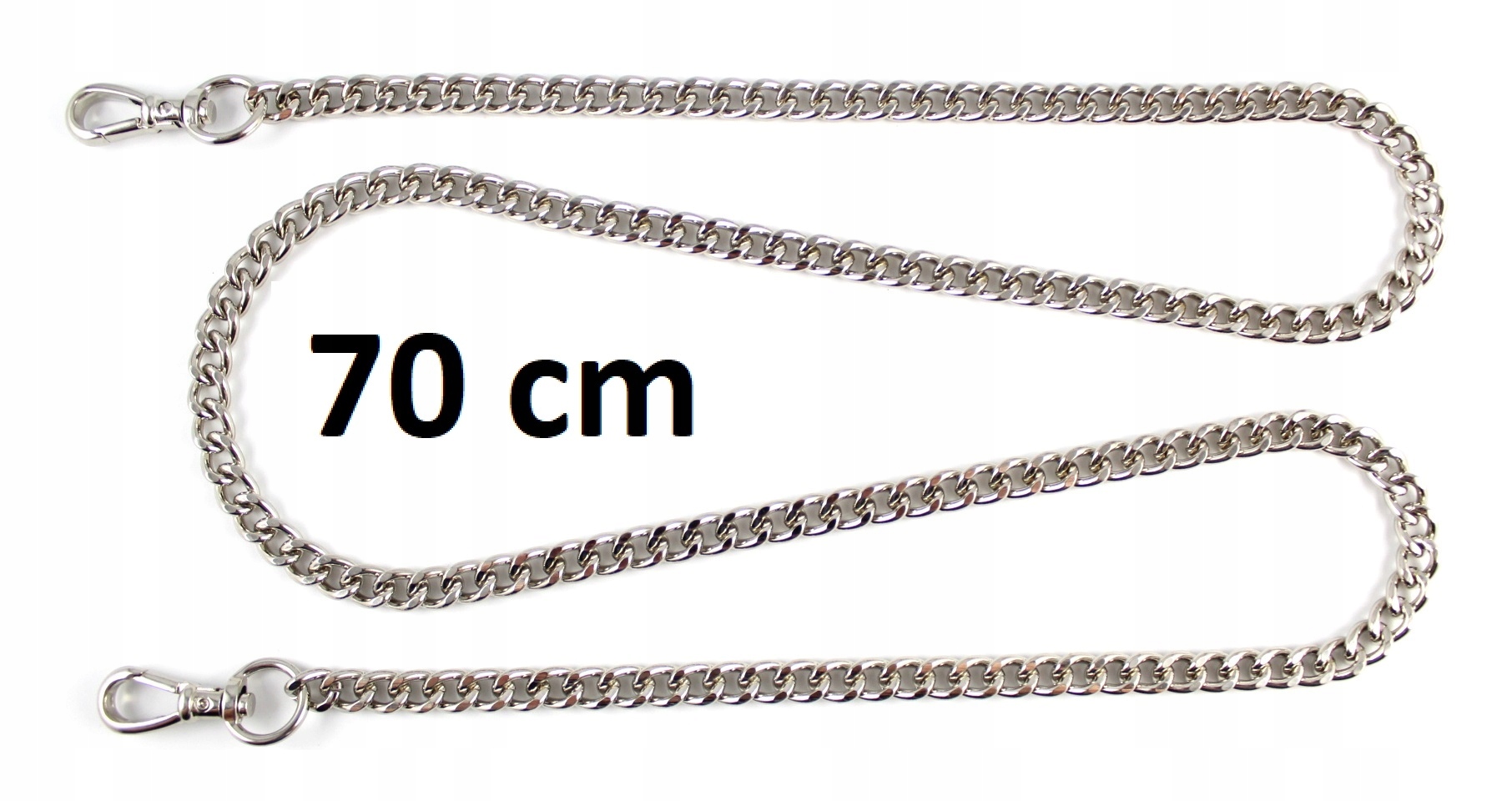 

Łańcuszek do torebki Pasek uchwyt Srebrny 70 cm