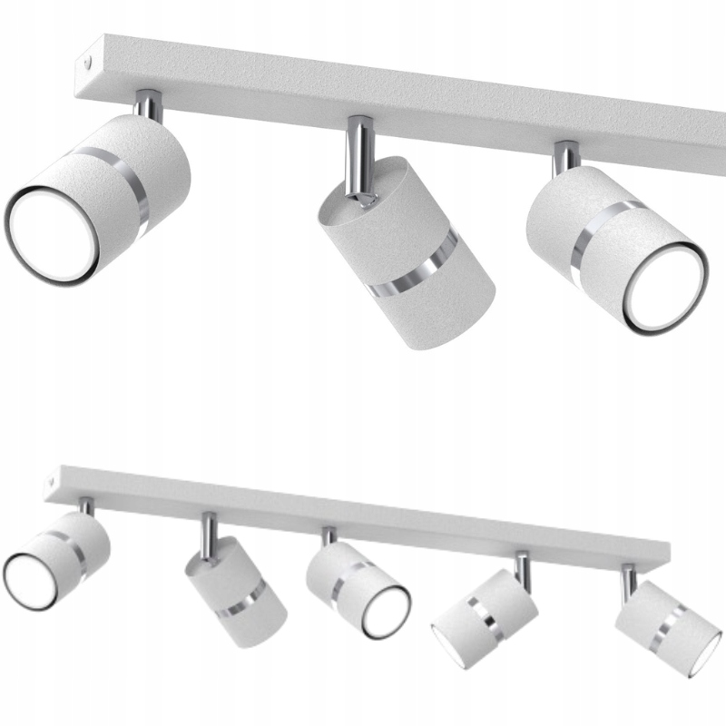 Závesná lampa Ewilight Jokeys 5 – svetelné body G10 biela – chróm