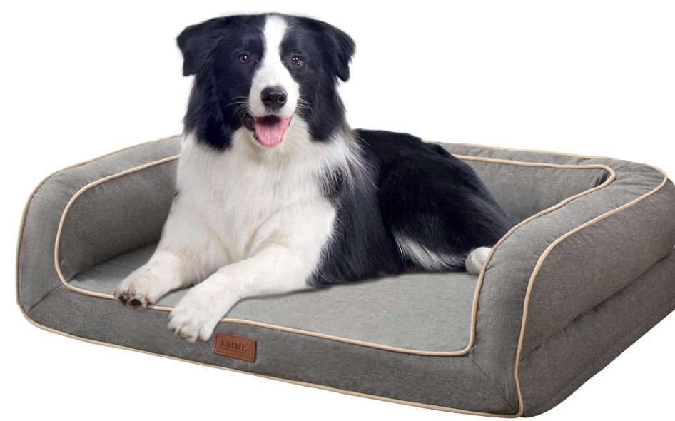 Levně Pelíšek Pro Psa Emme Ortopedické Voděodolné Lněné 91,5 x 71 x 23 cm