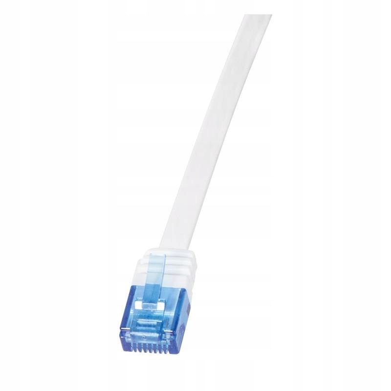 Patchcord LogiLink CF2011U CAT.6 U/utp 0,25m, płaski, biały